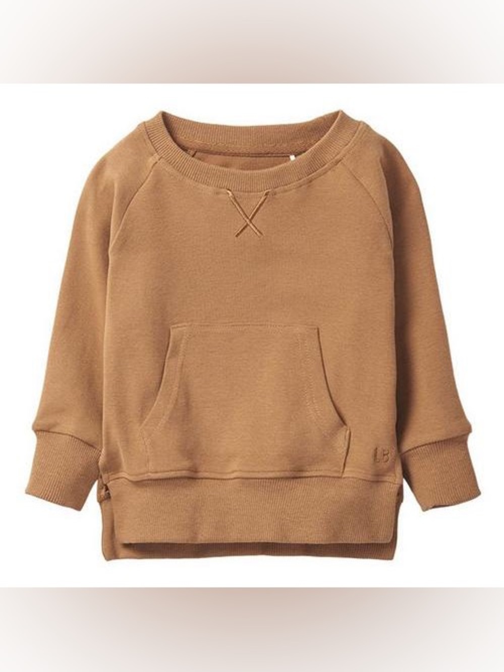 Little Bipsy Crewneck Sweater in Caramel Brown